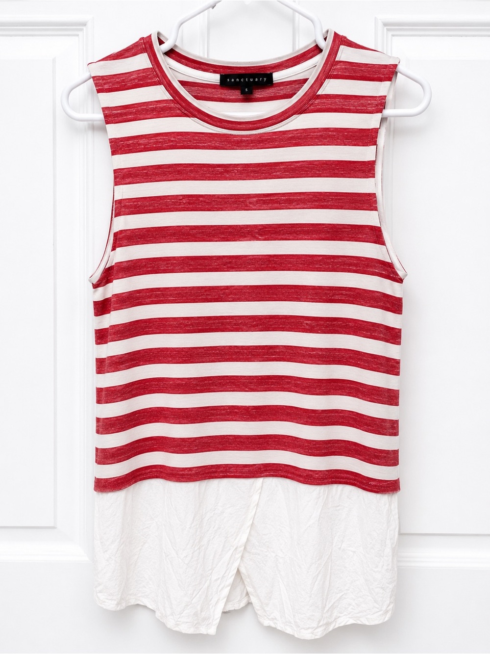 Sanctuary Red and White Striped Tank